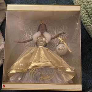 Barbie Celebration Doll in Gold and Silver Dress
